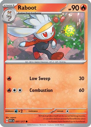 Raboot (037/null) [ME Ascended Heroes] - ME: Ascended Heroes - Card Brawlers | Quebec | Canada |