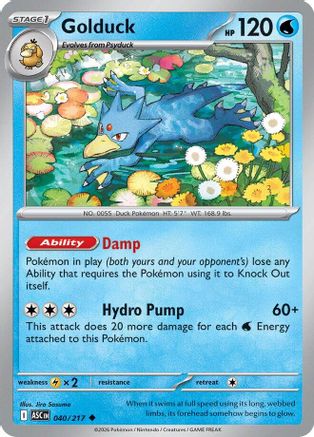 Golduck (040/null) - Reverse Holofoil [ME Ascended Heroes] - ME: Ascended Heroes - Card Brawlers | Quebec | Canada |
