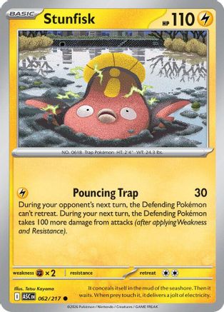 Stunfisk (062/null) - Reverse Holofoil [ME Ascended Heroes] - ME: Ascended Heroes - Card Brawlers | Quebec | Canada |