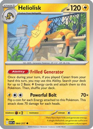 Heliolisk (064/217) - Reverse Holofoil [ME Ascended Heroes] - ME: Ascended Heroes - Card Brawlers | Quebec | Canada |