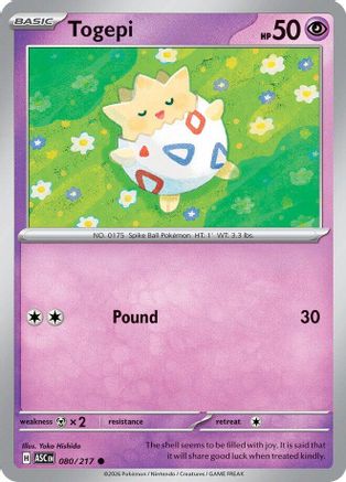 Togepi (080/null) - Reverse Holofoil [ME Ascended Heroes] - ME: Ascended Heroes - Card Brawlers | Quebec | Canada |