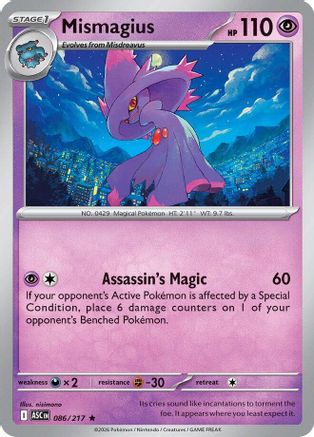 Mismagius (086/null) - Reverse Holofoil [ME Ascended Heroes] - ME: Ascended Heroes - Card Brawlers | Quebec | Canada |