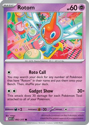 Rotom (092/null) - Reverse Holofoil [ME Ascended Heroes] - ME: Ascended Heroes - Card Brawlers | Quebec | Canada |