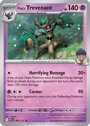 Hop's Trevenant (096/217) - Holofoil [ME Ascended Heroes] - ME: Ascended Heroes - Card Brawlers | Quebec | Canada |
