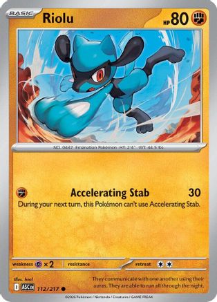 Riolu (112/null) - Reverse Holofoil [ME Ascended Heroes] - ME: Ascended Heroes - Card Brawlers | Quebec | Canada |