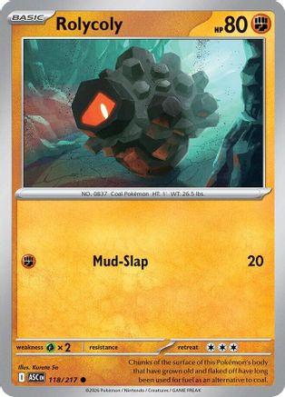 Rolycoly (118/null) - Reverse Holofoil [ME Ascended Heroes] - ME: Ascended Heroes - Card Brawlers | Quebec | Canada |