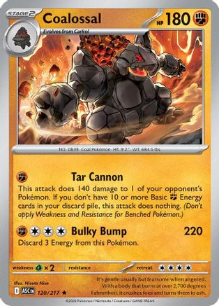 Coalossal (120/null) - Reverse Holofoil [ME Ascended Heroes] - ME: Ascended Heroes - Card Brawlers | Quebec | Canada |