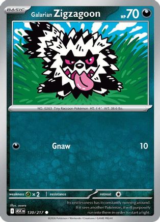 Galarian Zigzagoon (130/null) - Reverse Holofoil [ME Ascended Heroes] - ME: Ascended Heroes - Card Brawlers | Quebec | Canada |