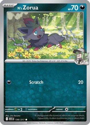 N's Zorua (136/null) [ME Ascended Heroes] - ME: Ascended Heroes - Card Brawlers | Quebec | Canada |