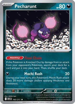 Pecharunt (143/null) - Reverse Holofoil [ME Ascended Heroes] - ME: Ascended Heroes - Card Brawlers | Quebec | Canada |
