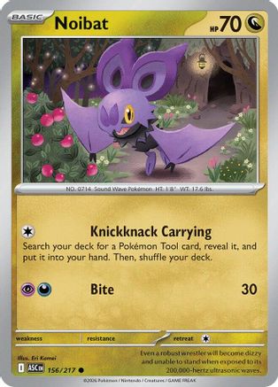 Noibat (156/null) - Reverse Holofoil [ME Ascended Heroes] - ME: Ascended Heroes - Card Brawlers | Quebec | Canada |
