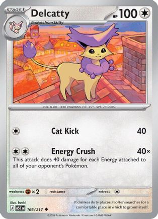 Delcatty (166/null) - Reverse Holofoil [ME Ascended Heroes] - ME: Ascended Heroes - Card Brawlers | Quebec | Canada |