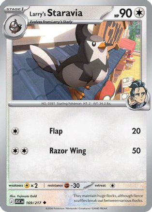 Larry's Staravia (169/null) - Reverse Holofoil [ME Ascended Heroes] - ME: Ascended Heroes - Card Brawlers | Quebec | Canada |