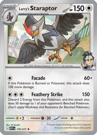 Larry's Staraptor (170/217) - Holofoil [ME Ascended Heroes] - ME: Ascended Heroes - Card Brawlers | Quebec | Canada |