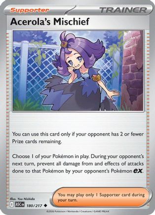 Acerola's Mischief (180/null) [ME Ascended Heroes] - ME: Ascended Heroes - Card Brawlers | Quebec | Canada |
