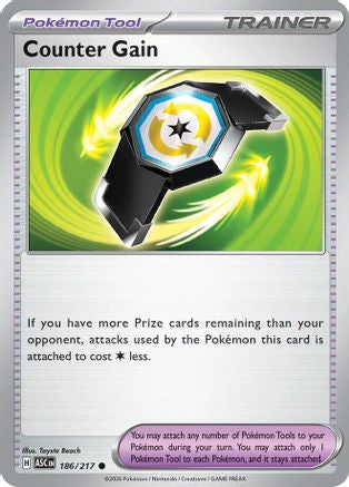 Counter Gain (186/217) [ME Ascended Heroes] - ME: Ascended Heroes - Card Brawlers | Quebec | Canada |