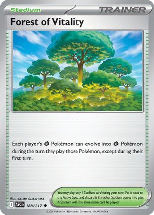 Forest of Vitality (188/null) - Reverse Holofoil [ME Ascended Heroes] - ME: Ascended Heroes - Card Brawlers | Quebec | Canada |