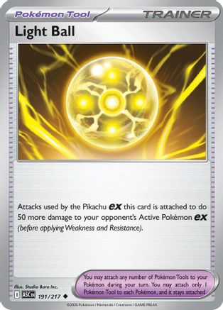 Light Ball (191/null) - Reverse Holofoil [ME Ascended Heroes] - ME: Ascended Heroes - Card Brawlers | Quebec | Canada |