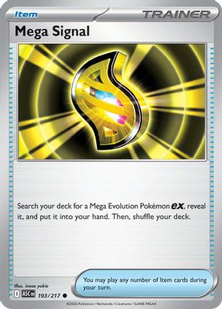 Mega Signal (193/null) [ME Ascended Heroes] - ME: Ascended Heroes - Card Brawlers | Quebec | Canada |