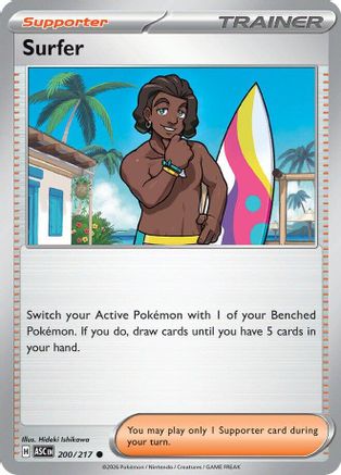 Surfer (200/217) - Reverse Holofoil [ME Ascended Heroes] - ME: Ascended Heroes - Card Brawlers | Quebec | Canada |