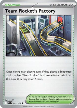 Team Rocket's Factory (203/null) - Reverse Holofoil [ME Ascended Heroes] - ME: Ascended Heroes - Card Brawlers | Quebec | Canada |