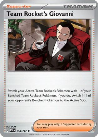 Team Rocket's Giovanni (204/null) [ME Ascended Heroes] - ME: Ascended Heroes - Card Brawlers | Quebec | Canada |