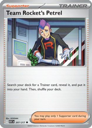Team Rocket's Petrel (207/null) - Reverse Holofoil [ME Ascended Heroes] - ME: Ascended Heroes - Card Brawlers | Quebec | Canada |