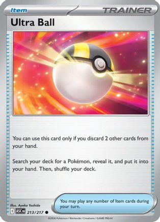Ultra Ball (213/217) - Reverse Holofoil [ME Ascended Heroes] - ME: Ascended Heroes - Card Brawlers | Quebec | Canada |