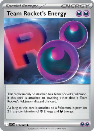 Team Rocket's Energy (217/null) - Reverse Holofoil [ME Ascended Heroes] - ME: Ascended Heroes - Card Brawlers | Quebec | Canada |