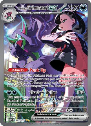 Marnie's Grimmsnarl ex (287/null) - Holofoil [ME Ascended Heroes] - ME: Ascended Heroes - Card Brawlers | Quebec | Canada |