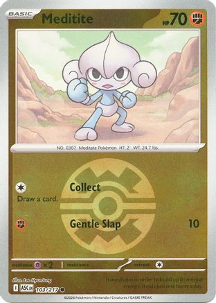 Meditite (Quick Ball) (103/null) - Reverse Holofoil [ME Ascended Heroes] - ME: Ascended Heroes - Card Brawlers | Quebec | Canada |