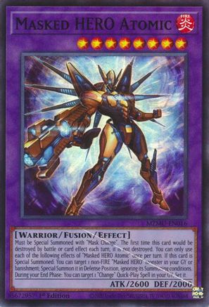 Masked HERO Atomic [MZMU-EN016] Super Rare - Maze of Muertos - Card Brawlers | Quebec | Canada |