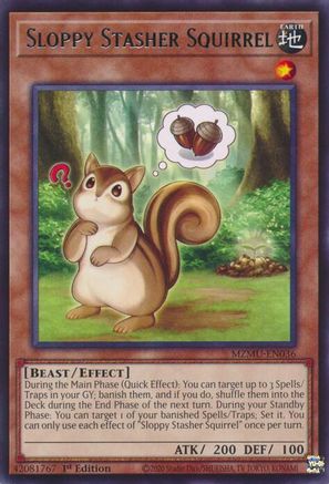 Sloppy Stasher Squirrel [MZMU-EN036] Rare - Maze of Muertos - Card Brawlers | Quebec | Canada |