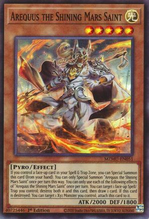 Arequus the Shining Mars Saint [MZMU-EN051] Super Rare - Maze of Muertos - Card Brawlers | Quebec | Canada |