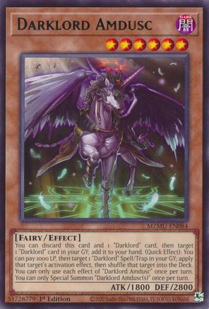 Darklord Amdusc [MZMU-EN084] Rare - Maze of Muertos - Card Brawlers | Quebec | Canada |