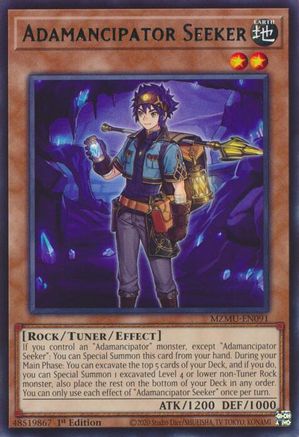 Adamancipator Seeker [MZMU-EN091] Rare - Maze of Muertos - Card Brawlers | Quebec | Canada |