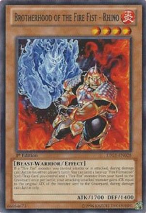 Brotherhood of the Fire Fist - Rhino [LTGY-EN028] Rare - Yu-Gi-Oh! - Card Brawlers | Quebec | Canada |