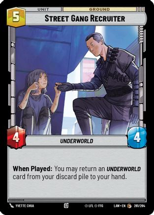 Street Gang Recruiter (261/264) - A Lawless Time - A Lawless Time - Card Brawlers | Quebec | Canada |
