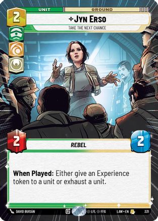 Jyn Erso - Take the Next Chance (Hyperspace) (331) - A Lawless Time - A Lawless Time - Card Brawlers | Quebec | Canada |