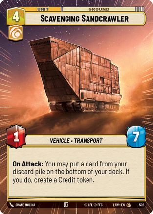 Scavenging Sandcrawler (Hyperspace) (502) - A Lawless Time - A Lawless Time - Card Brawlers | Quebec | Canada |