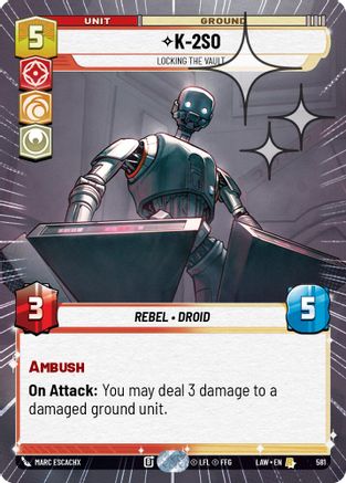 K-2S0 - Locking the Vault (Hyperspace Foil) (343) - A Lawless Time Foil - A Lawless Time - Card Brawlers | Quebec | Canada |