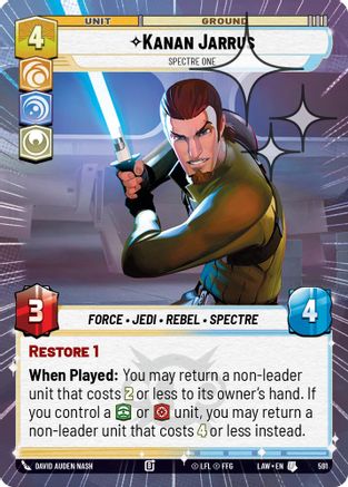 Kanan Jarrus - Spectre One (Hyperspace Foil) (353) - A Lawless Time Foil - A Lawless Time - Card Brawlers | Quebec | Canada |