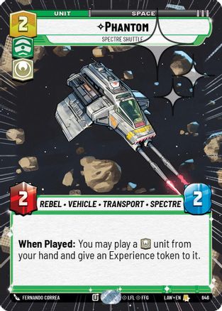 Phantom - Spectre Shuttle (Hyperspace Foil) (408) - A Lawless Time Foil - A Lawless Time - Card Brawlers | Quebec | Canada |