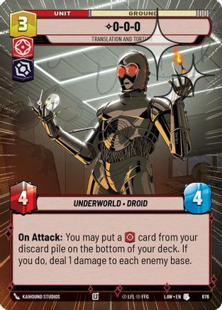 0-0-0 - Translation and Torture (Hyperspace Foil) (438) - A Lawless Time Foil - A Lawless Time - Card Brawlers | Quebec | Canada |