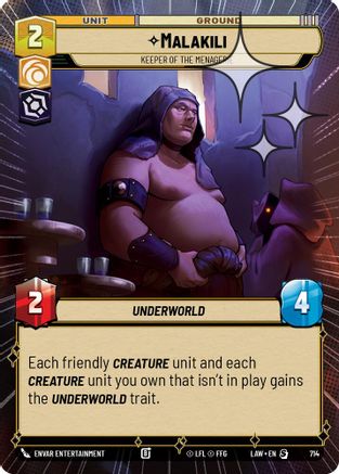 Malakili - Keeper of the Menagerie (Hyperspace Foil) (476) - A Lawless Time Foil - A Lawless Time - Card Brawlers | Quebec | Canada |
