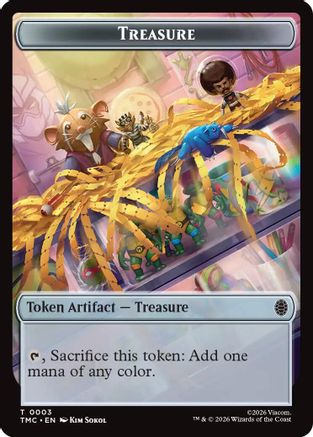 Treasure // Robot Double-Sided Token (TMC-3 // 10) - Commander: Teenage Mutant Ninja Turtles