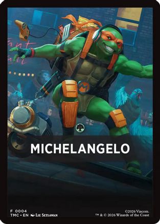 Michelangelo Theme Card (TMC-004) - Commander: Teenage Mutant Ninja Turtles