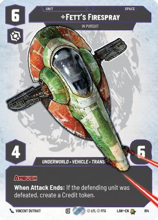 Fett's Firespray - In Pursuit (Prestige) (814) - A Lawless Time - A Lawless Time - Card Brawlers | Quebec | Canada |