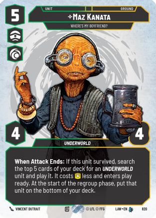 Maz Kanata - Where's My Boyfriend? (Prestige) (820) - A Lawless Time - A Lawless Time - Card Brawlers | Quebec | Canada |