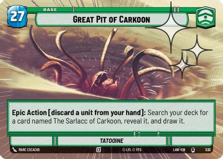 Great Pit of Carkoon (Hyperspace Foil) (530) - A Lawless Time Foil - A Lawless Time - Card Brawlers | Quebec | Canada |